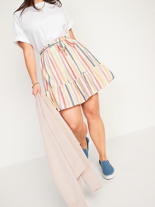navy swing skirt