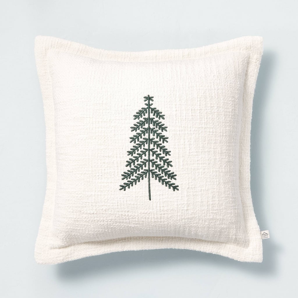 For the Couch: Hearth & Hand With Magnolia Embroidered Winter Tree Square Throw Pillow