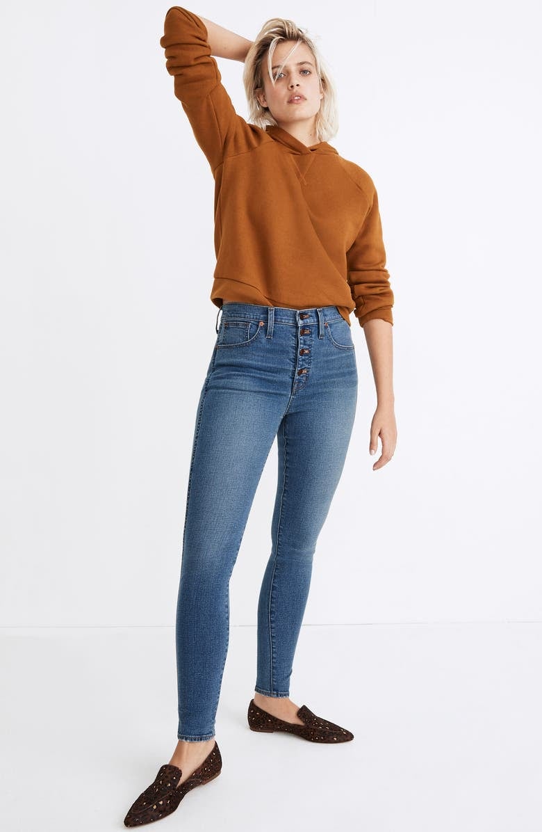 Madewell Button Front High Waist Skinny Jeans