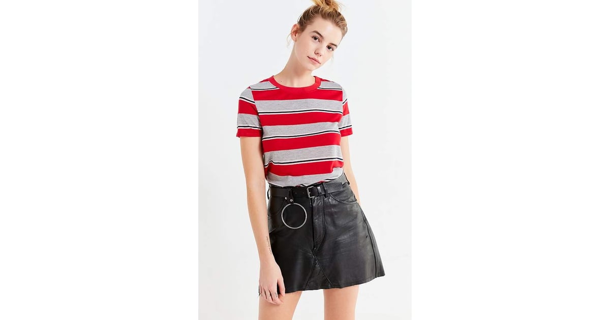 Truly Madly Deeply Striped Crew Neck Tee Selena Gomezs Striped T 