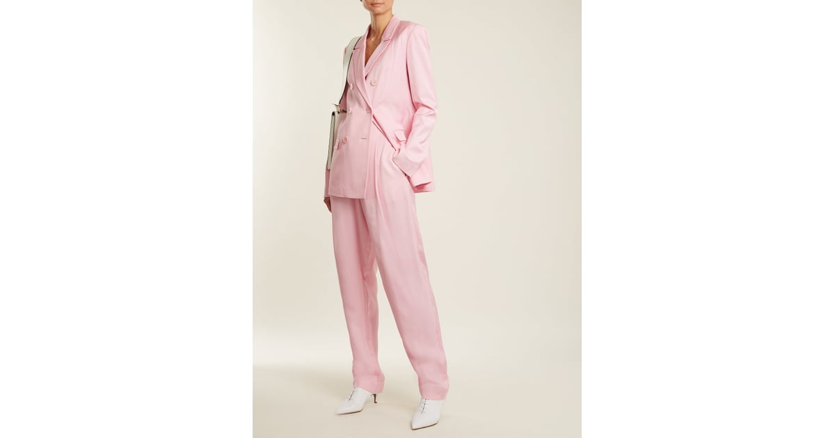 Tibi Steward Suit | Melania Trump Wearing Light Pink Suit | POPSUGAR ...