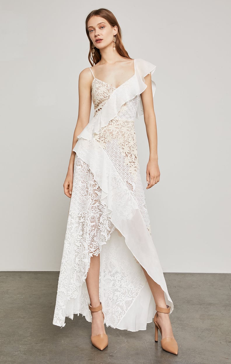 BCBGMAXAZRIA Eva Two-Tone Lace Gown