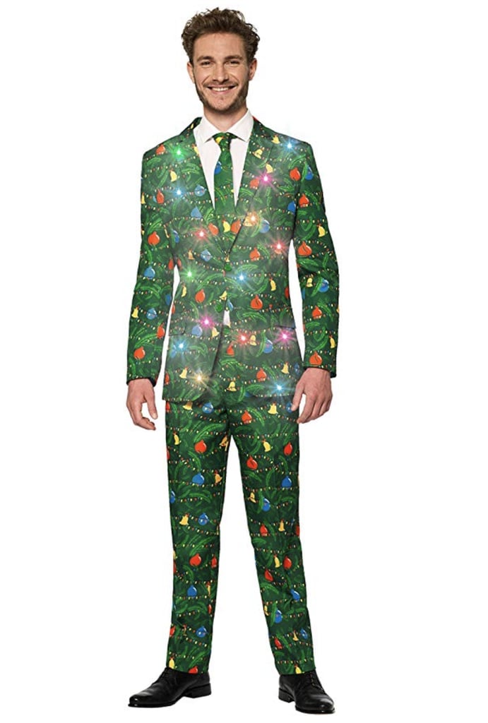 Suitmeister Light-Up Christmas Suit With Christmas Tree Green Pattern