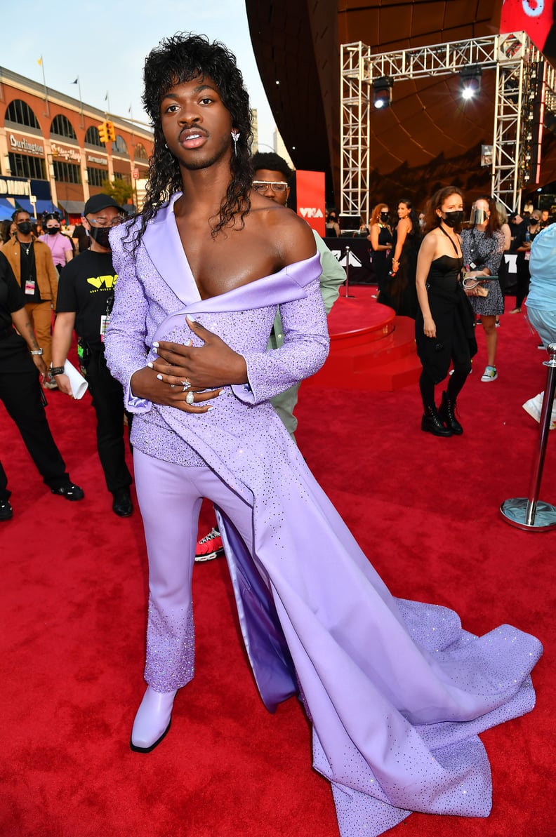 Lil Nas X wearing Purple Brand monogram jeans 🤍 📲 More Lil Nas outfits in  @whatsonthestar app (link in bio)