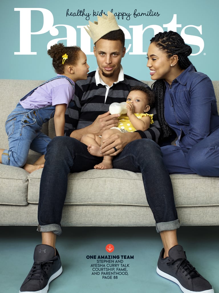 Steph on staying connected with his girls when he's on the road: "FaceTime helps me a lot. I feel like I’m at home even though I’m not. My girls get to see me, and Riley is at the age where she asks where I am and when I’ll be back, counting down how many 'sleeps' until Daddy gets home."
Ayesha on the biggest surprise of becoming parents: "The amount of stuff you get done in a day is insane. Like, what were we doing with our time before kids? I feel like I should have invented something. [Laughter.] Also, it’s an event to get all four of us out of the house at once. When we get in the car and we’ve brought everything and everybody has socks on, it’s like a dream come true."