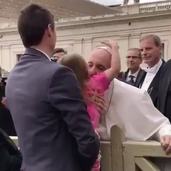 Little Girl Steals the Pope's Hat