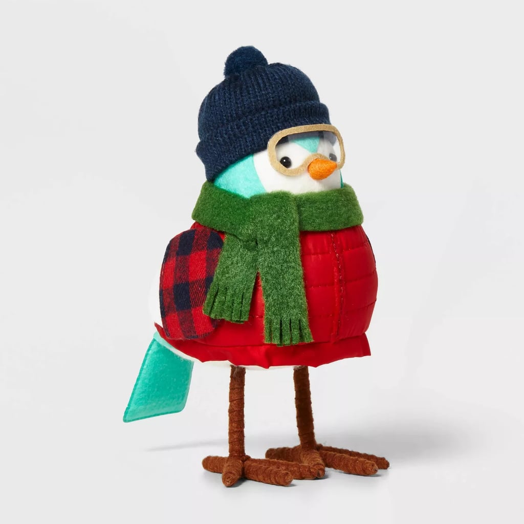 Decor Bird With Ski Goggles Decorative Figurine