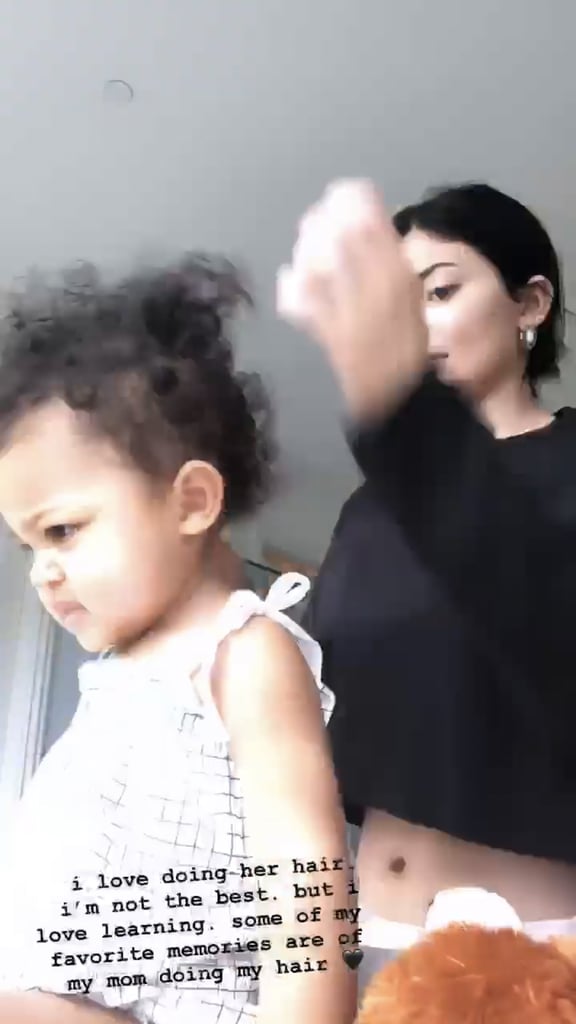 Kylie Jenner Does Stormi's Hair