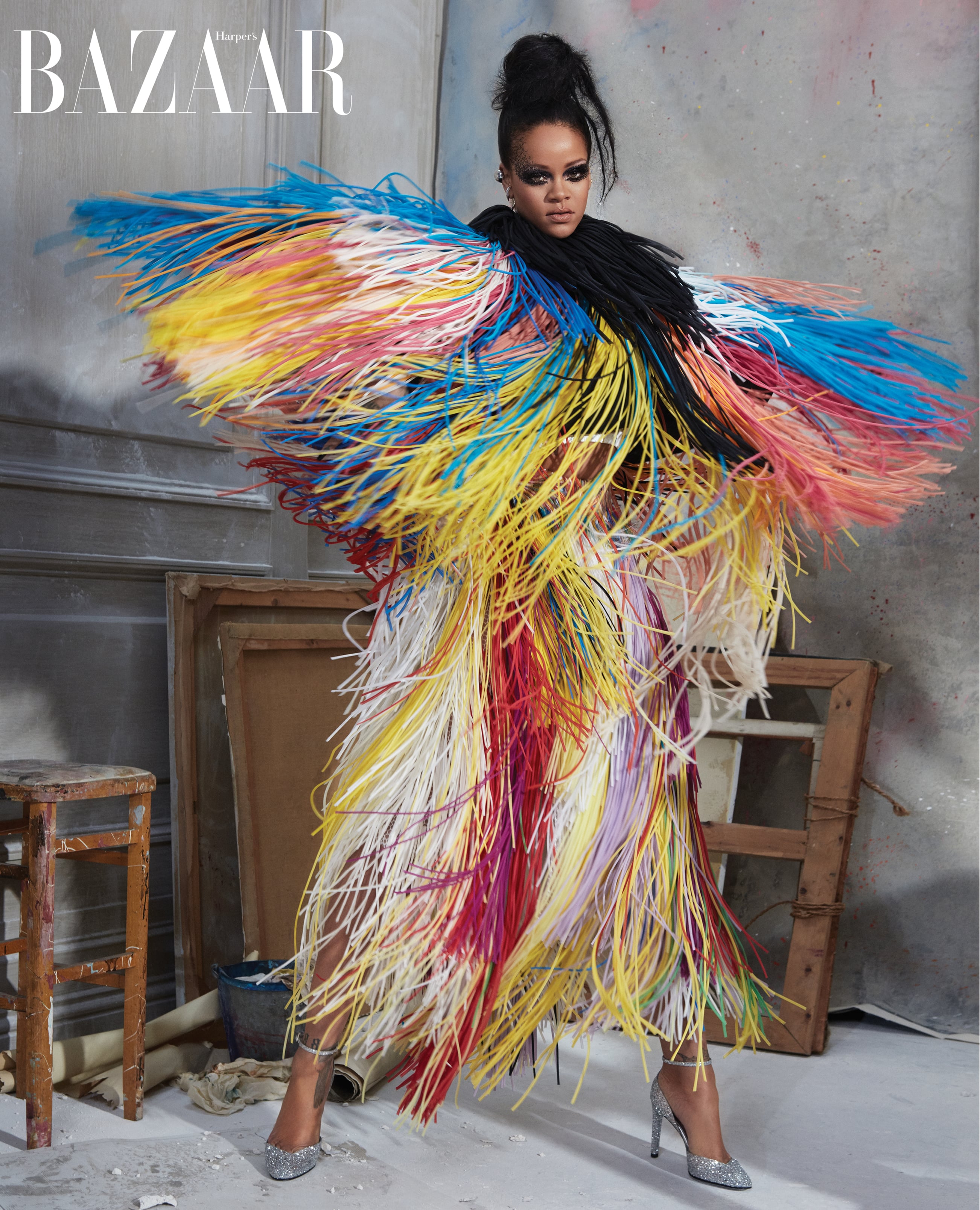 Feather skirt rainbow hot sale