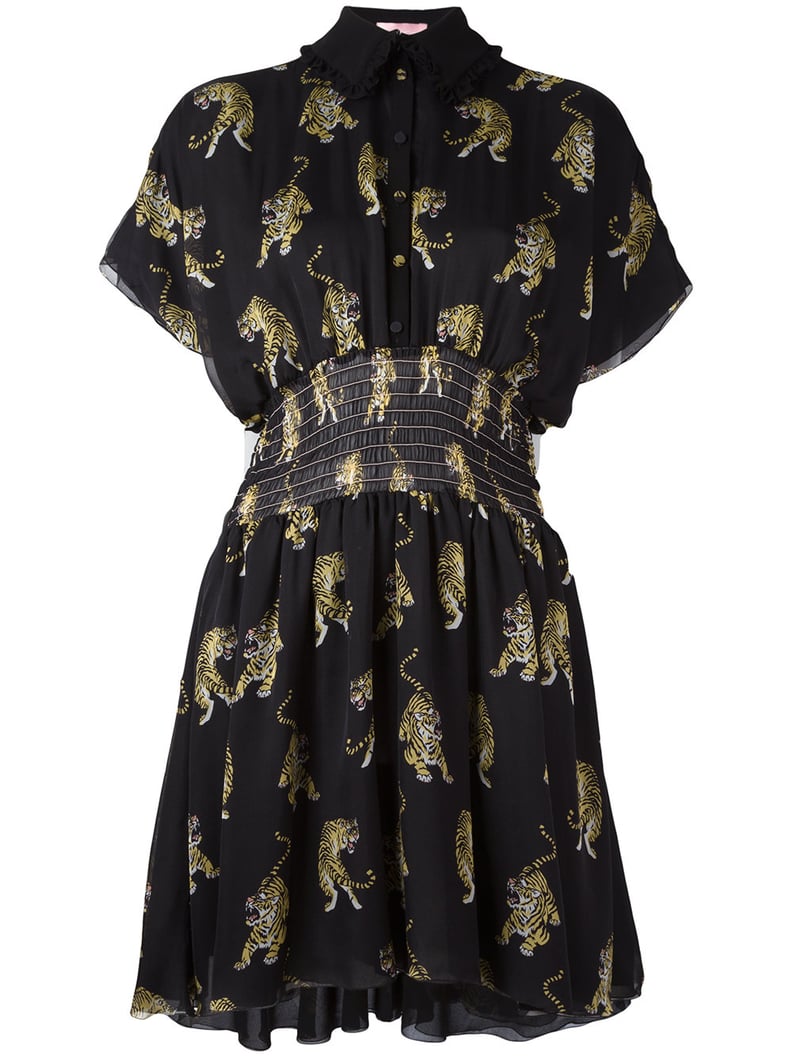 Giamba Tiger Print Shirt Dress