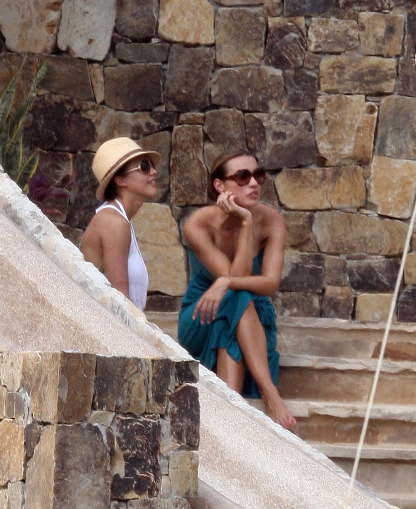 Jessica Alba and Cash Relaxing Poolside in Cabo