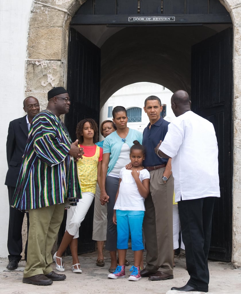 They then took a tour of Ghana's Cape Coast Castle in July 2009.