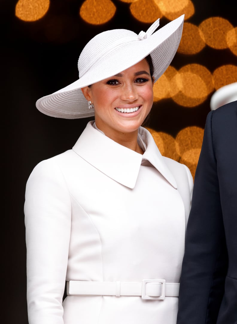 LONDON, UNITED KINGDOM - JUNE 03: (EMBARGOED FOR PUBLICATION IN UK NEWSPAPERS UNTIL 24 HOURS AFTER CREATE DATE AND TIME) Meghan, Duchess of Sussex attends a National Service of Thanksgiving to celebrate the Platinum Jubilee of Queen Elizabeth II at St Pau