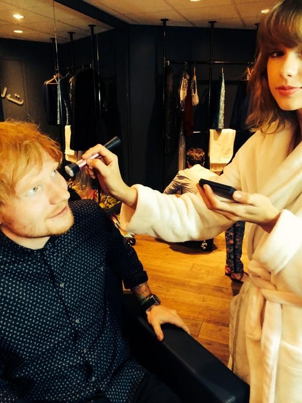 Aww! Taylor Swift and Ed Sheeran got ready for the VMAs together.