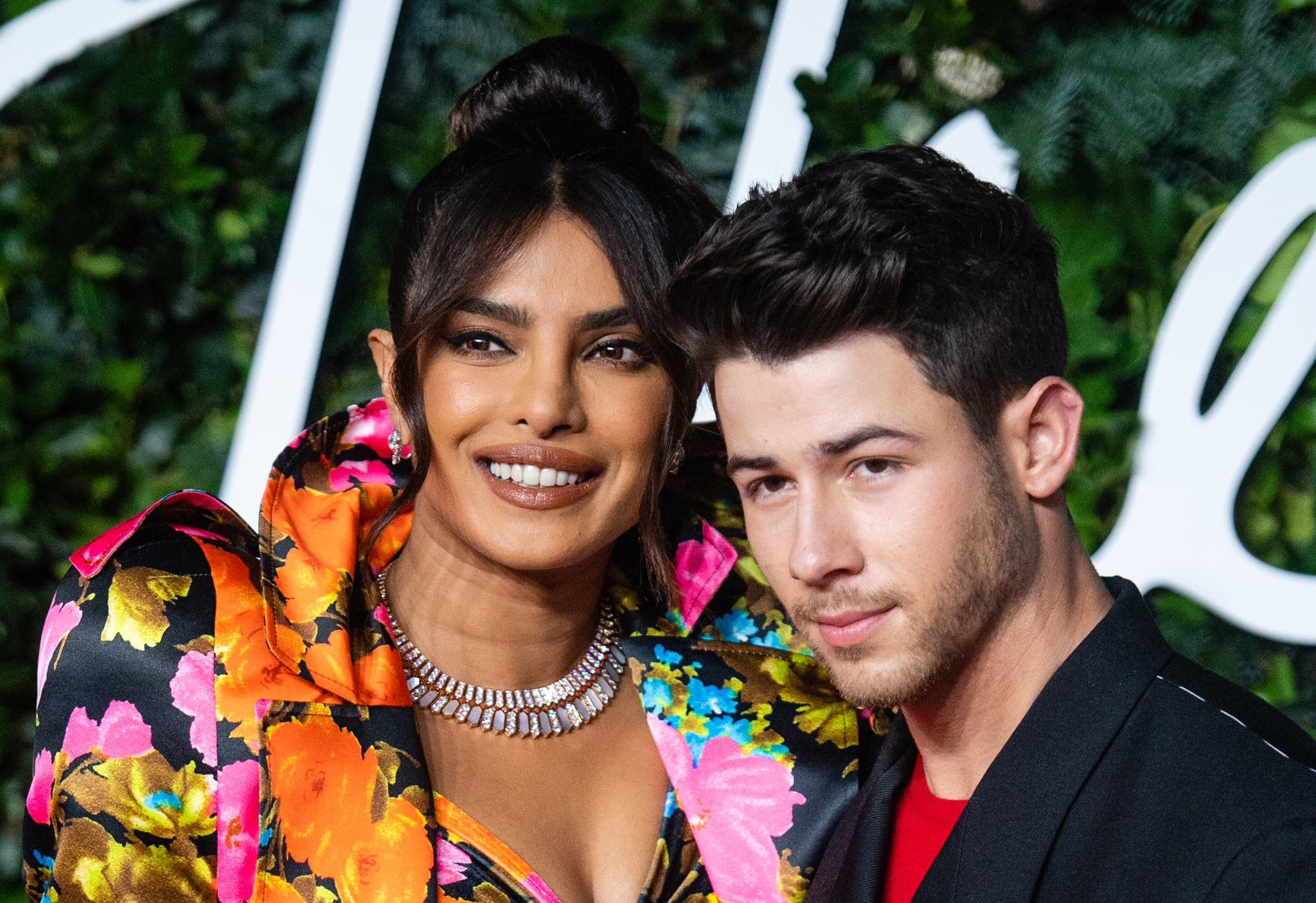 LONDON, ENGLAND - NOVEMBER 29: Priyanka Chopra and Nick Jonas attend Fashion Awards 2021 at the Royal Albert Hall on November 29, 2021 in London, England. (Photo by Samir Hussein/WireImage)