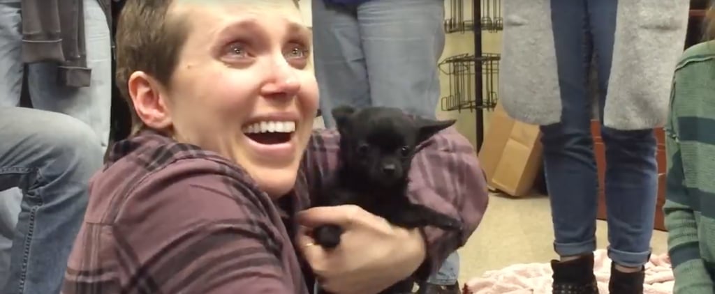 Woman With Brain Cancer Surprised With Puppies
