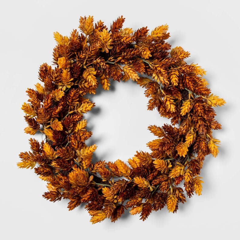 Artificial Hops Wreath in Brown