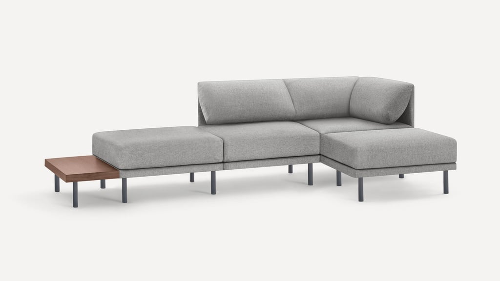 Burrow Range 4-Piece Open Sectional Double Lounger with Table