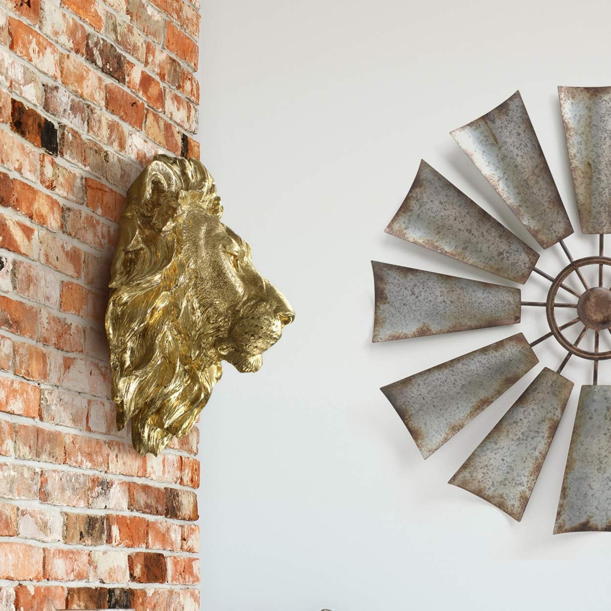 Wall Charmers Large Gold Faux Lion Head 25 Stunning Wall Decor Pieces From Amazon That Are Perfect For Every Budget Popsugar Home Photo 22