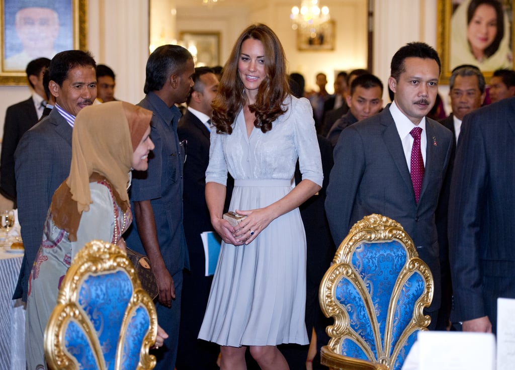 Kate Middleton prepared to make her first speech overseas.
Kate Middleton prepared to make her first speech overseas.