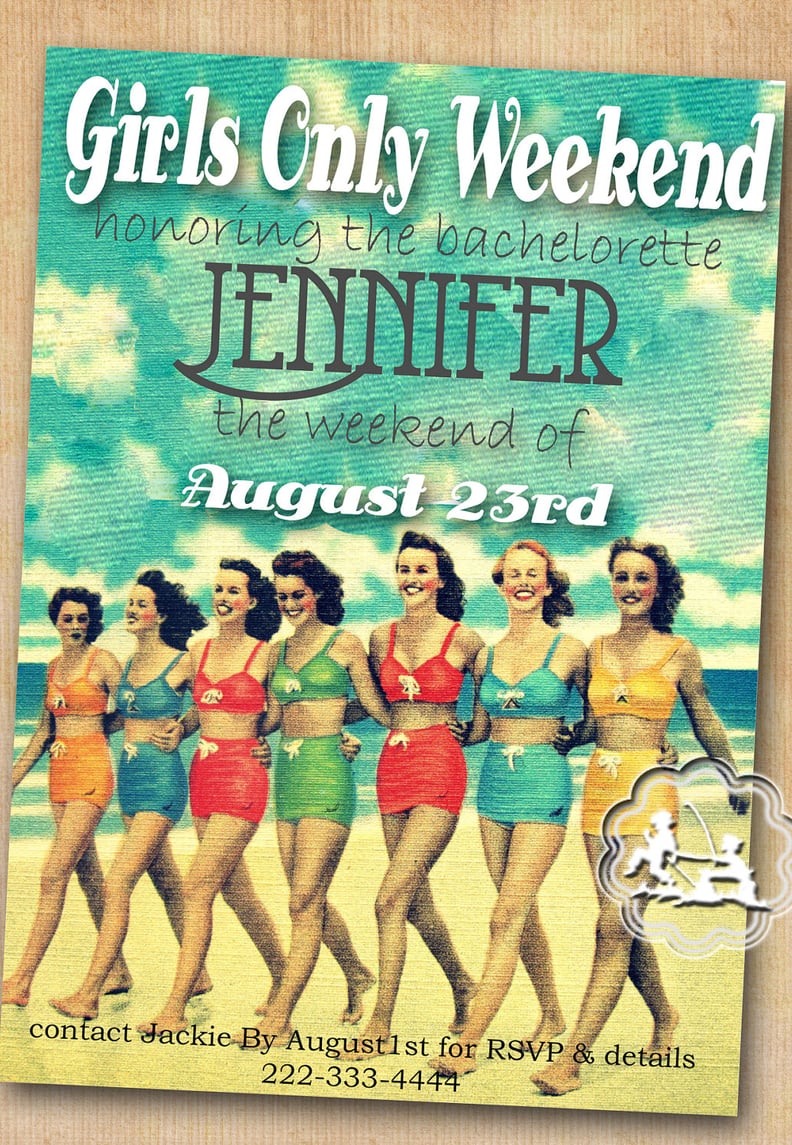 Retro Beach Invitation