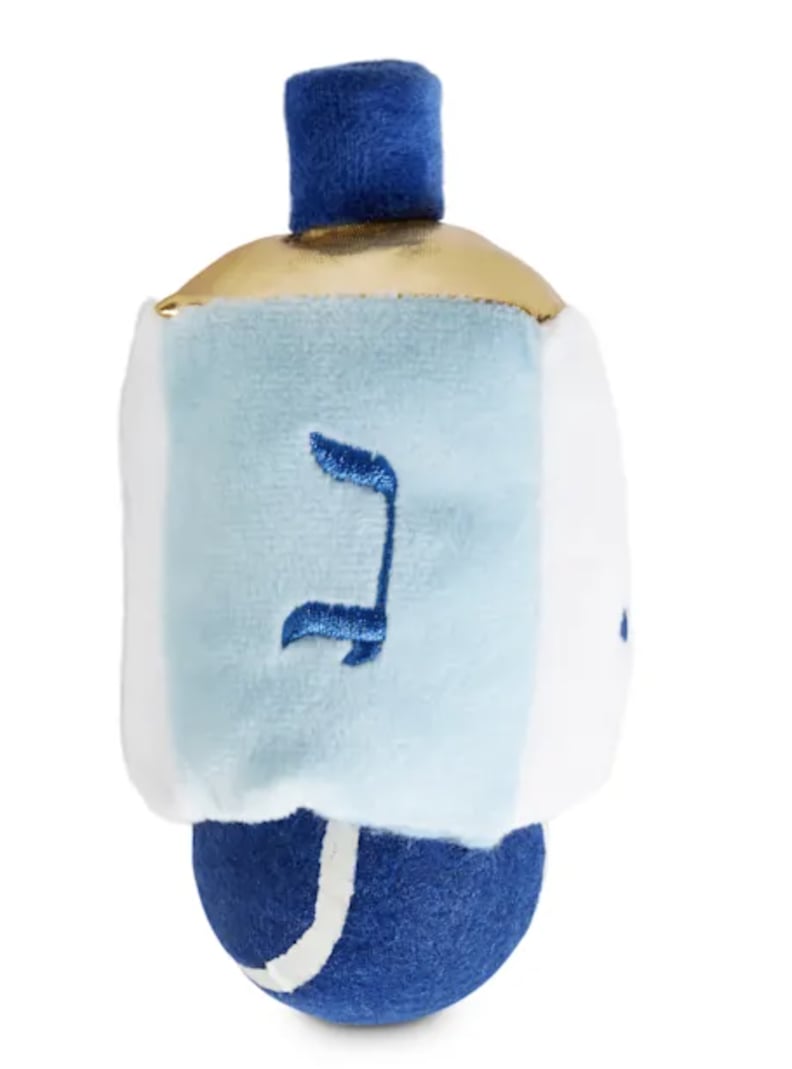 Holiday Tails Hanukkah My Little Dreidel Spinning Plush Dog Toy With Squeakers, Medium