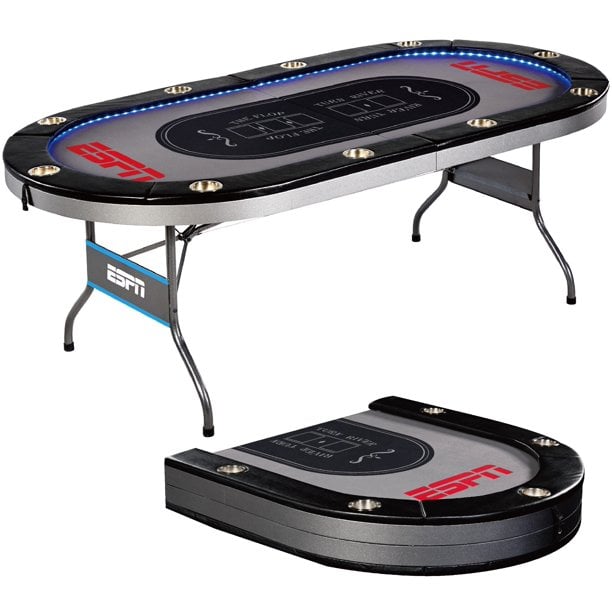 ESPN 10 Player Premium Foldable Poker Table