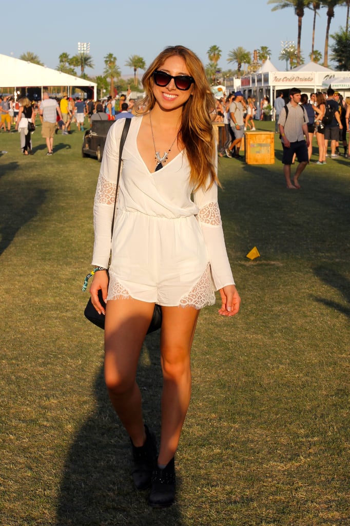 The lacy peekaboo panels on this H&M romper were just right for a warm day at the festival.