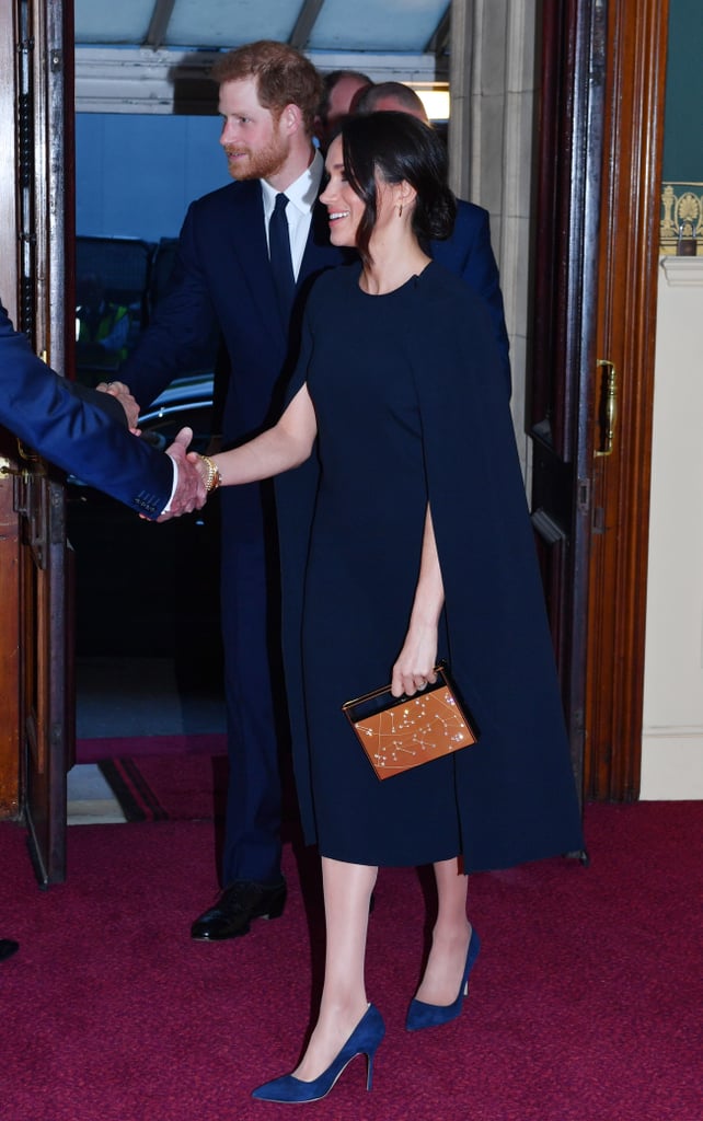 Meghan Markle Navy Stella McCartney Cape Dress