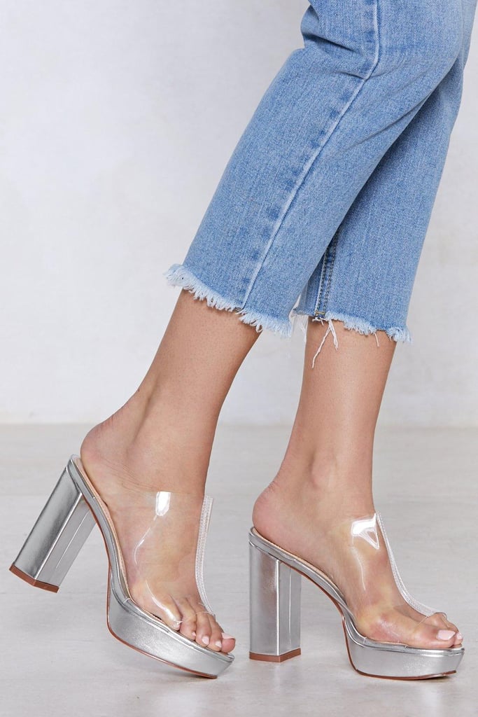 Nasty Gal Coast Is Clear Metallic Mules