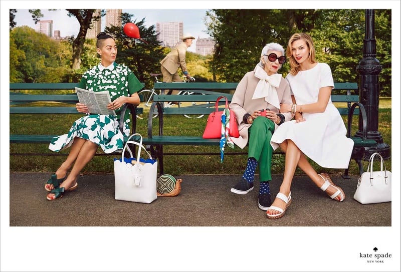 Iris Apfel in Kate Spade