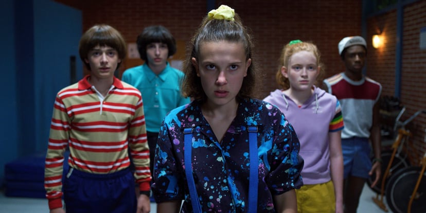STRANGER THINGS, from left: Noah Schnapp, Finn Wolfhard, Millie Bobby Brown, Sadie Sink, Caleb McLaughin in 'Chapter Three: The Case of the Missing Lifeguard', (Season 3, Episode 303, aired July 4, 2019), ph: Netflix / Courtesy Everett Collection