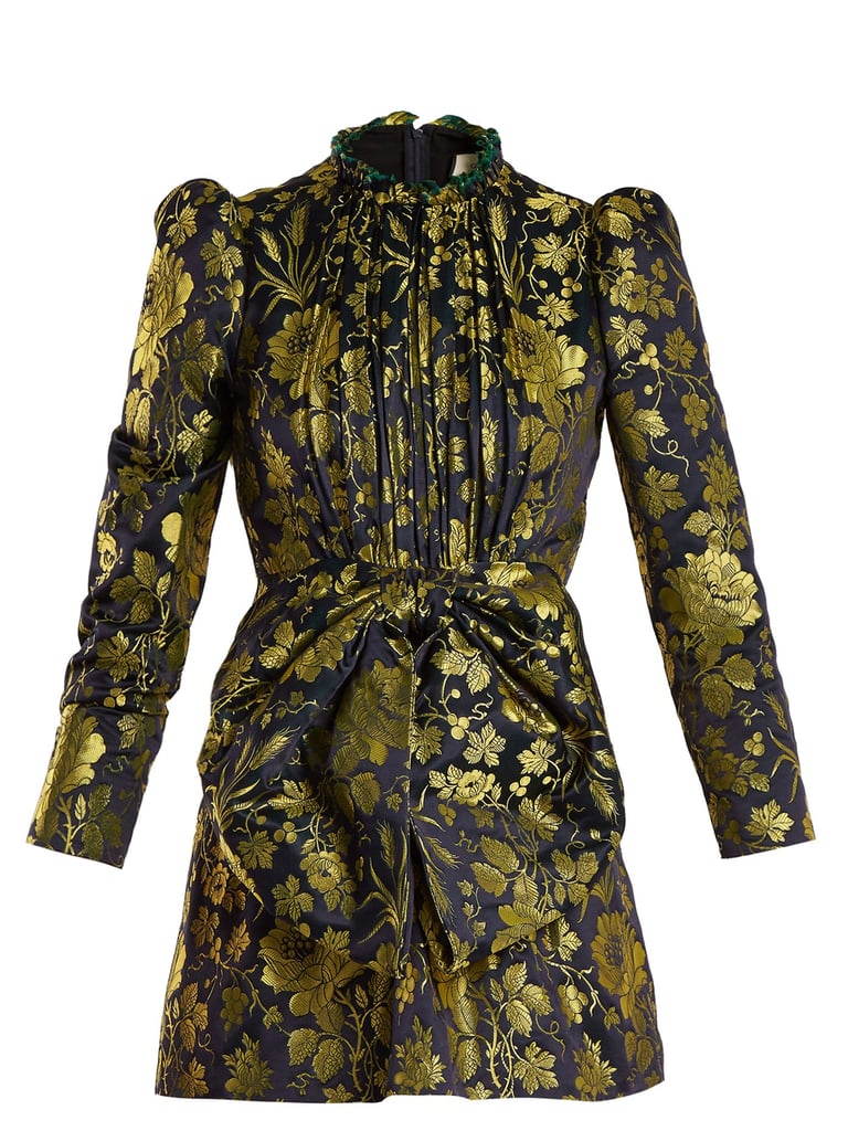 Gucci Romantic Flower-Jacquard High-Neck Dress