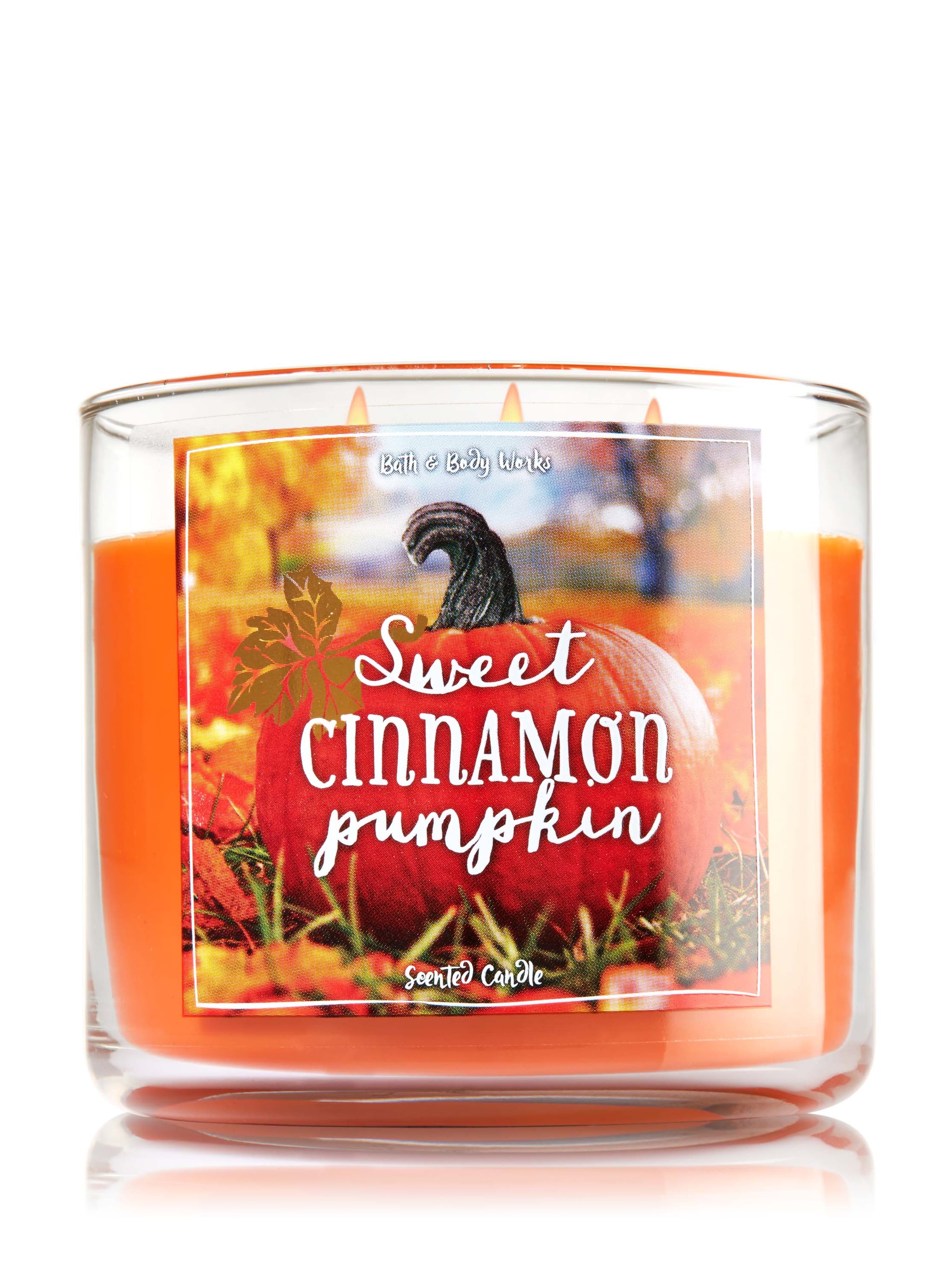 Bath & Body Works Scented 3-Wick Candle in Sweet Cinnamon Pumpkin Bath and body works 