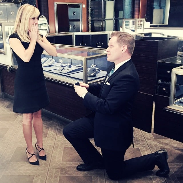 "Um. This just happened," the actress captioned this cute photo. "@Tiffanyandco just surprised me with a #SweetHomeAlabama moment in NYC??!!! Where magical moments happen. #Pinchme #NotYourAverageWednesday!!"