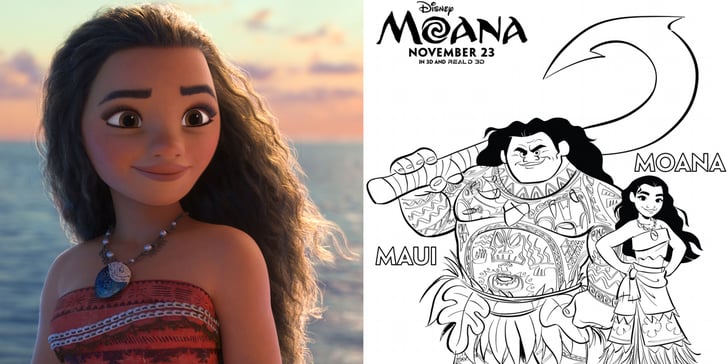 Download Disney's Printable Moana and Maui Coloring Pages | POPSUGAR Family