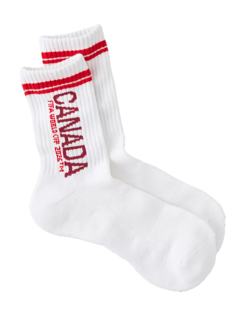 Aerie FWC26 OFFLINE Mesh Short Crew Sock ($13)
If wearing a full jersey isn't your style, support your favorite World Cup team with a graphic crew sock instead. The subtle design still shows team spirit without requiring a head-to-toe look.