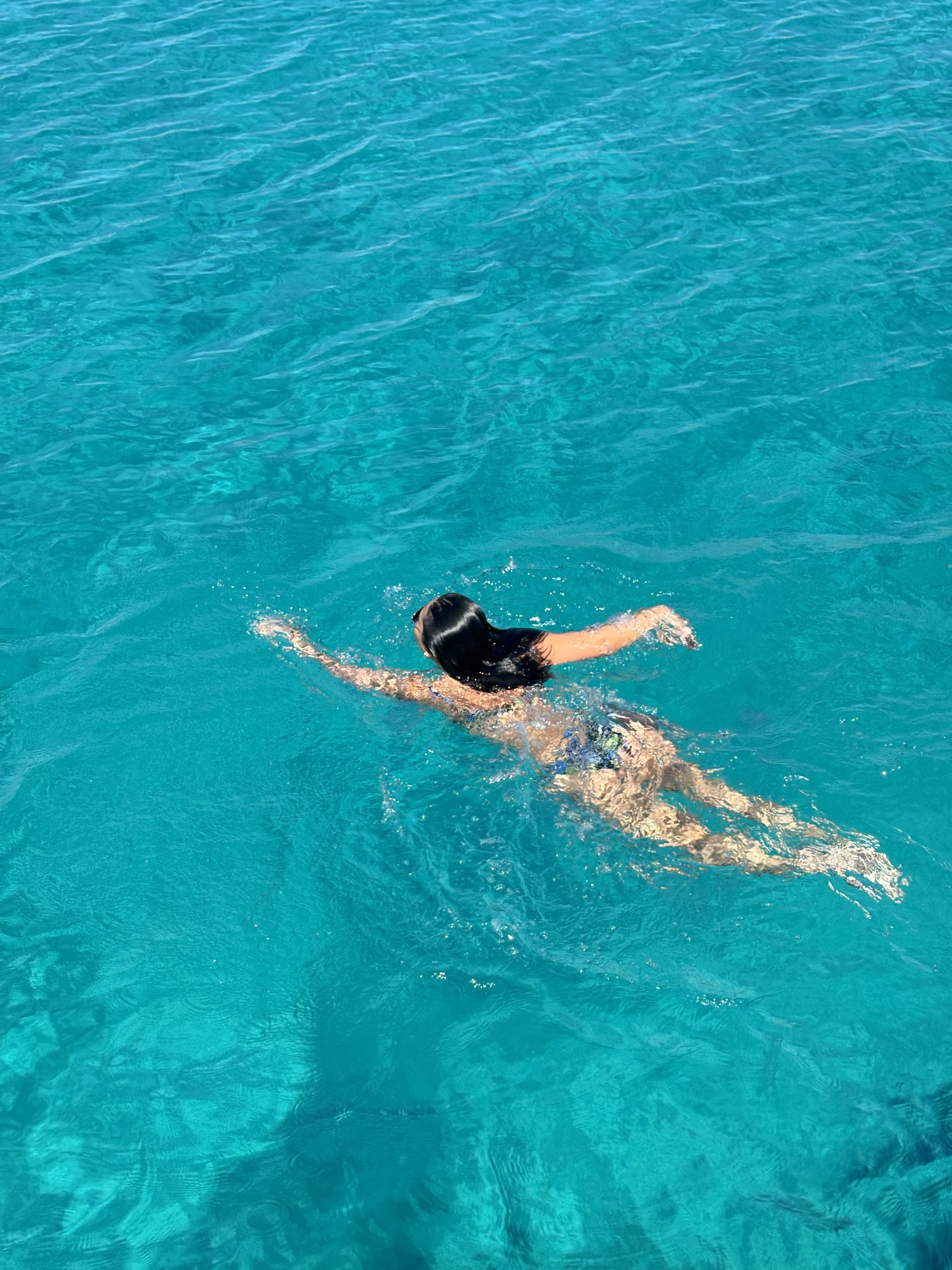 woman swimming in aegean sea