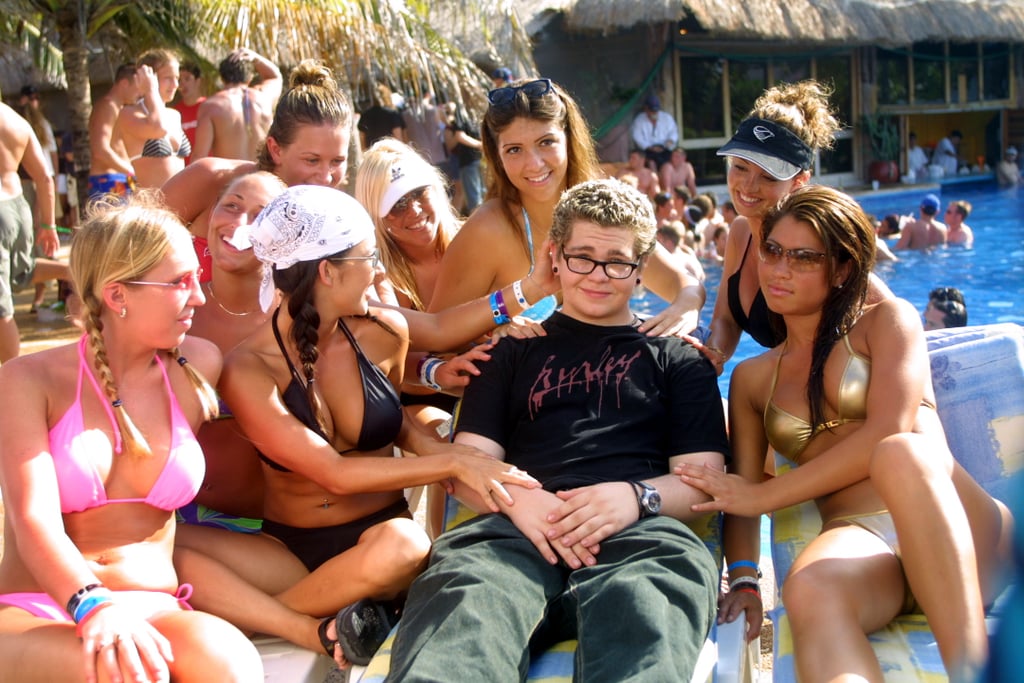 2002: Jack Osbourne is surrounded by bikini-clad ladies in Cancun.