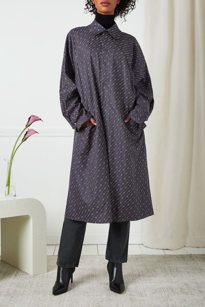 Gucci '80s Navy Monogram Trench Coat