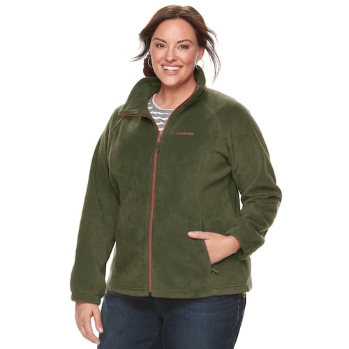 plus size columbia three lakes fleece jacket