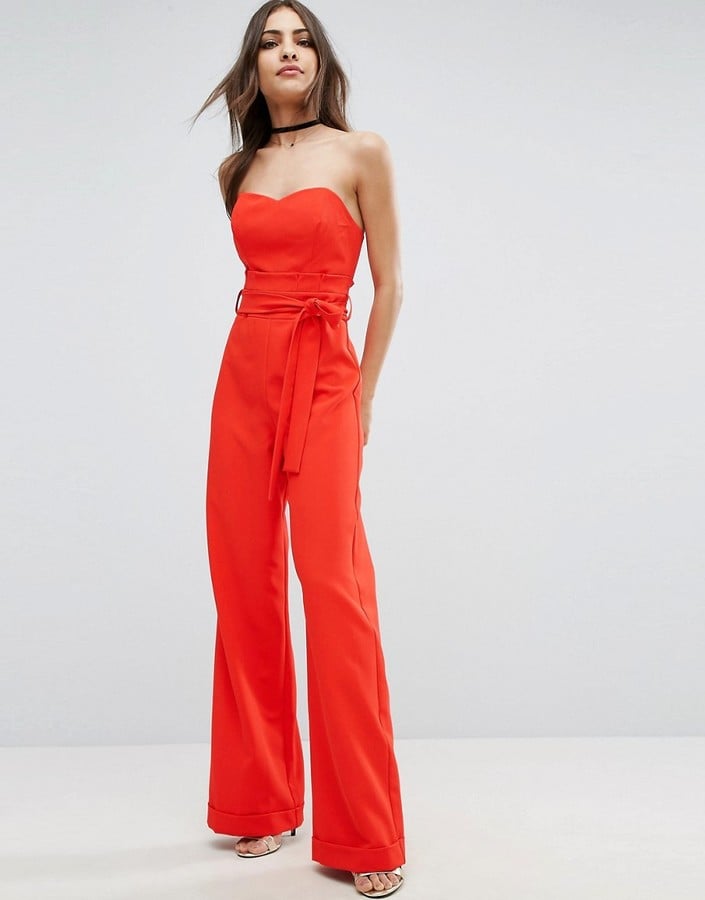 ASOS Bandeau Jumpsuit With Paperbag Waist Detail