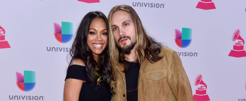 Zoe Saldana and Marco Perego at the 2015 Latin Grammys