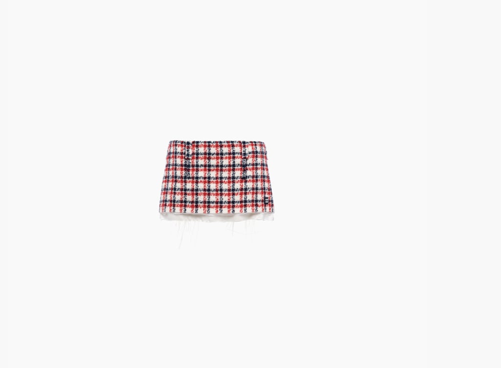 Miu Miu Check Tweed Miniskirt