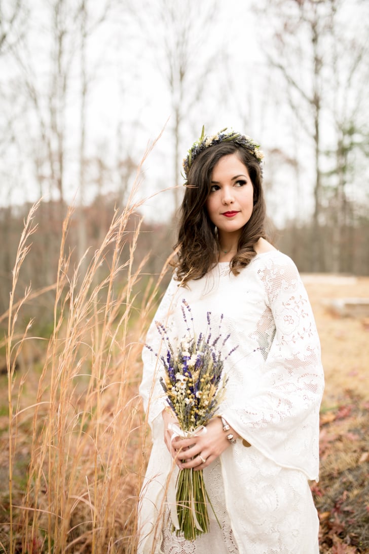 boho winter wedding guest