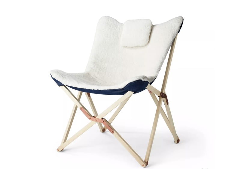 Sherpa Butterfly Chair With Headrest
