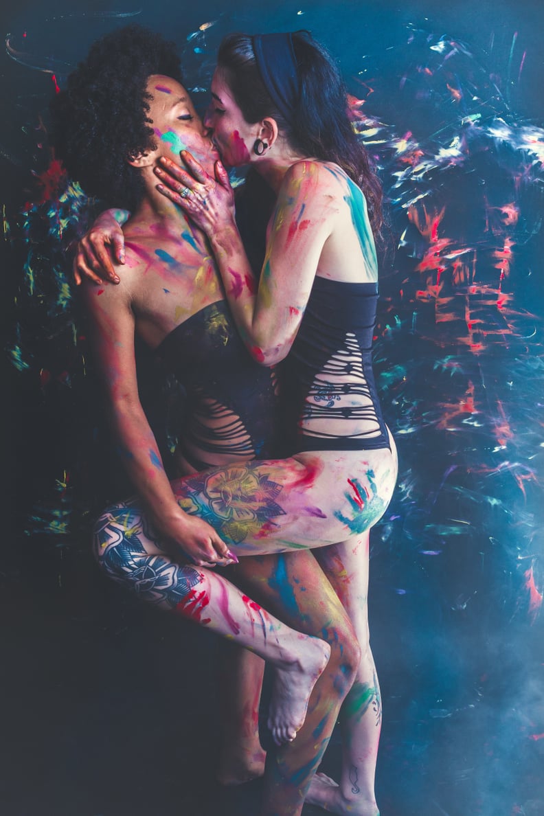 Body paint each other.