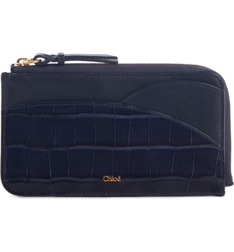 Walden Croc Embossed Calfskin iPad Pouch