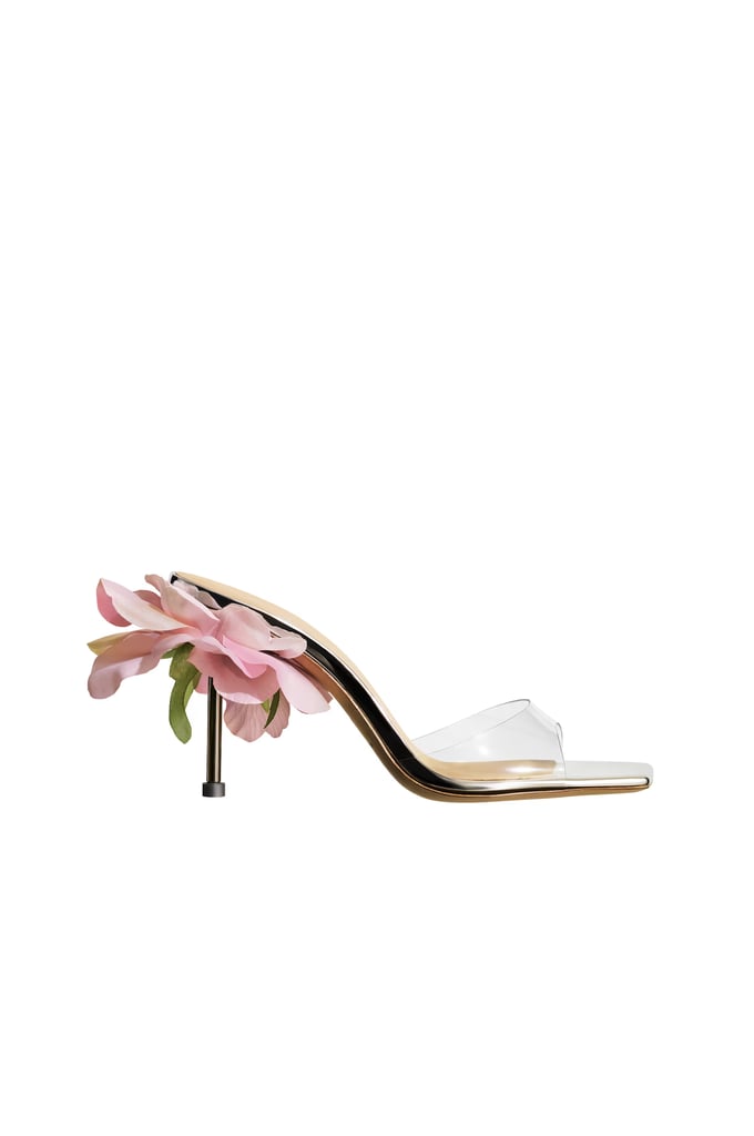 Magda Butrym x H&M Transparent-Strap Mules With Rose Appliqué