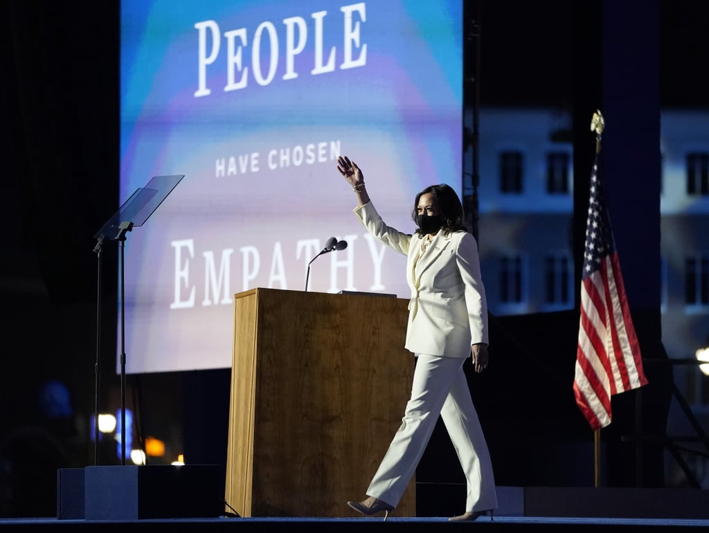 Vice President-Elect Kamala Harris Wearing Her White Pantsuit to Address the Nation